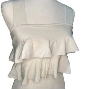 ZARA Ruffle Crop Knit Tank - size small